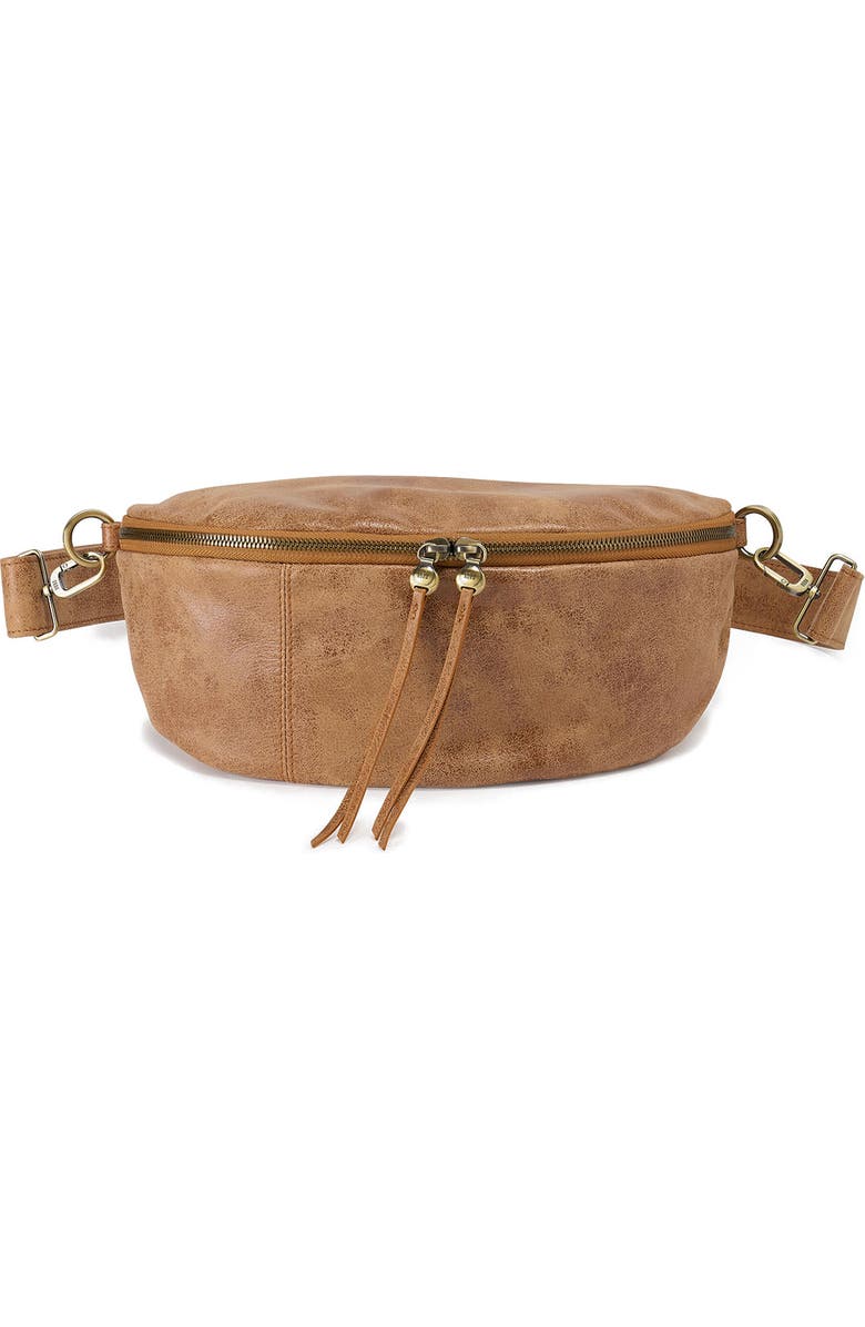 HOBO Medium Hunter Leather Belt Bag, Main, color, Whiskey