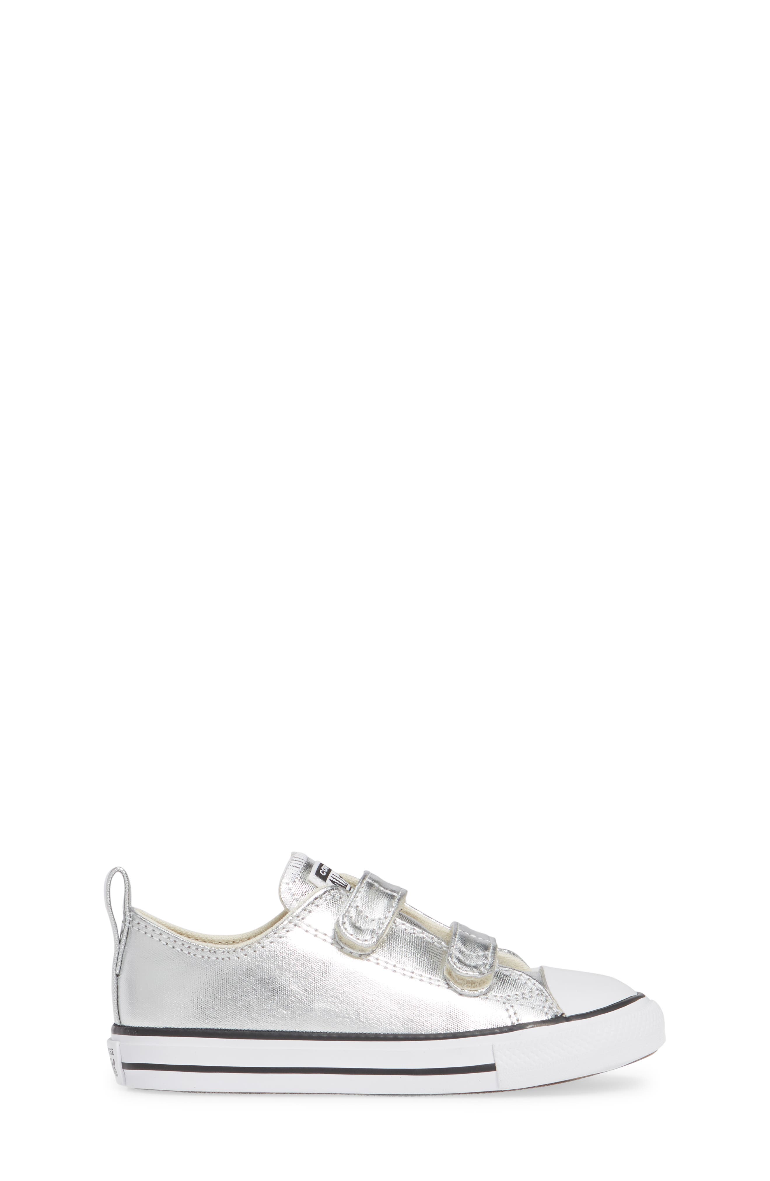 Chuck Taylor® All Star® 2V Double Strap Metallic Sneaker, Alternate, color, METALLIC GRANITE