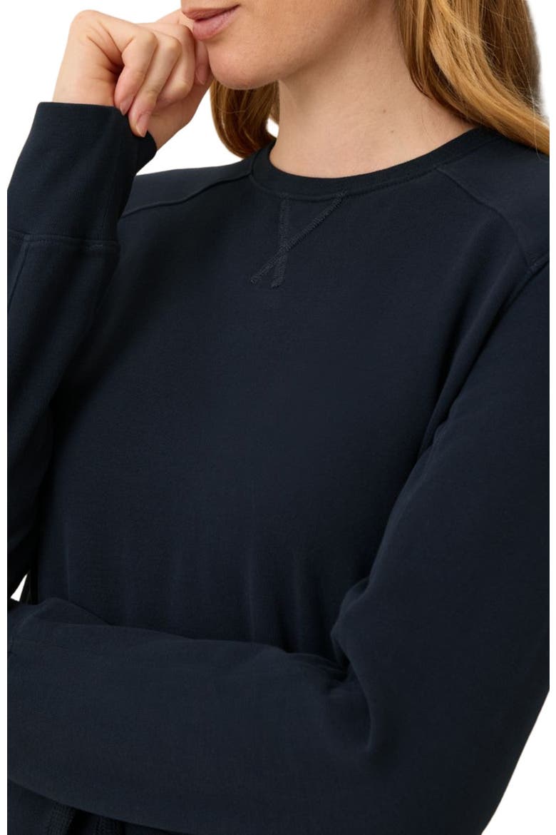 Organic Cotton CloudKnit Sweatshirt Dress, Alternate, color, Midnight Blue
