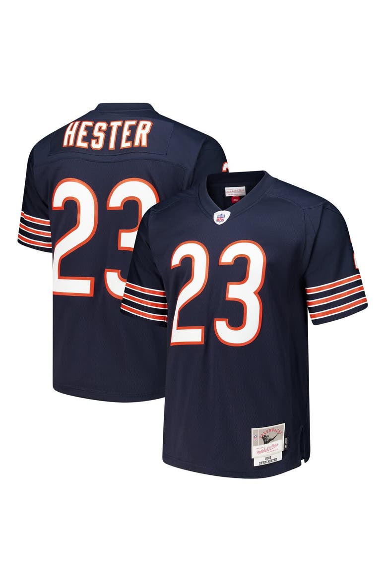 Men's Mitchell & Ness Devin Hester Navy Chicago Bears 1995 Legacy Replica Jersey, Main, color, Navy