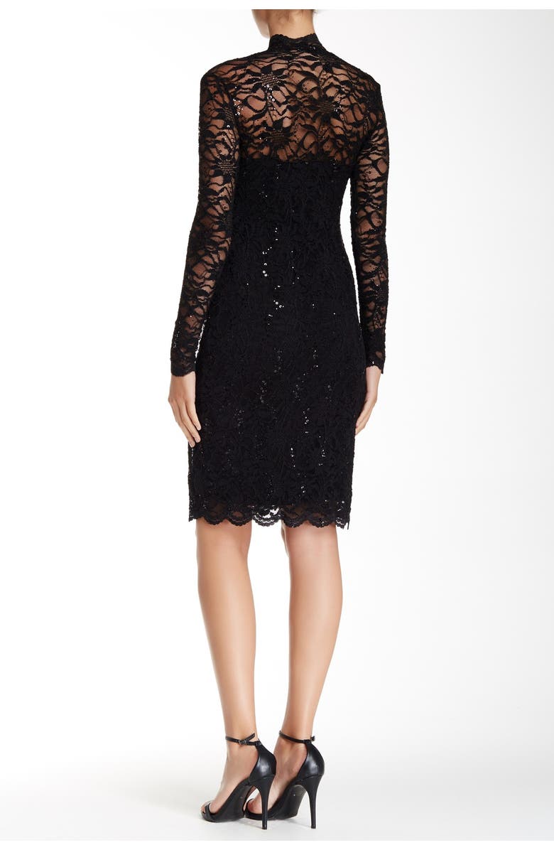 Marina V-Neck Sequin Mini Dress, Alternate, color, 