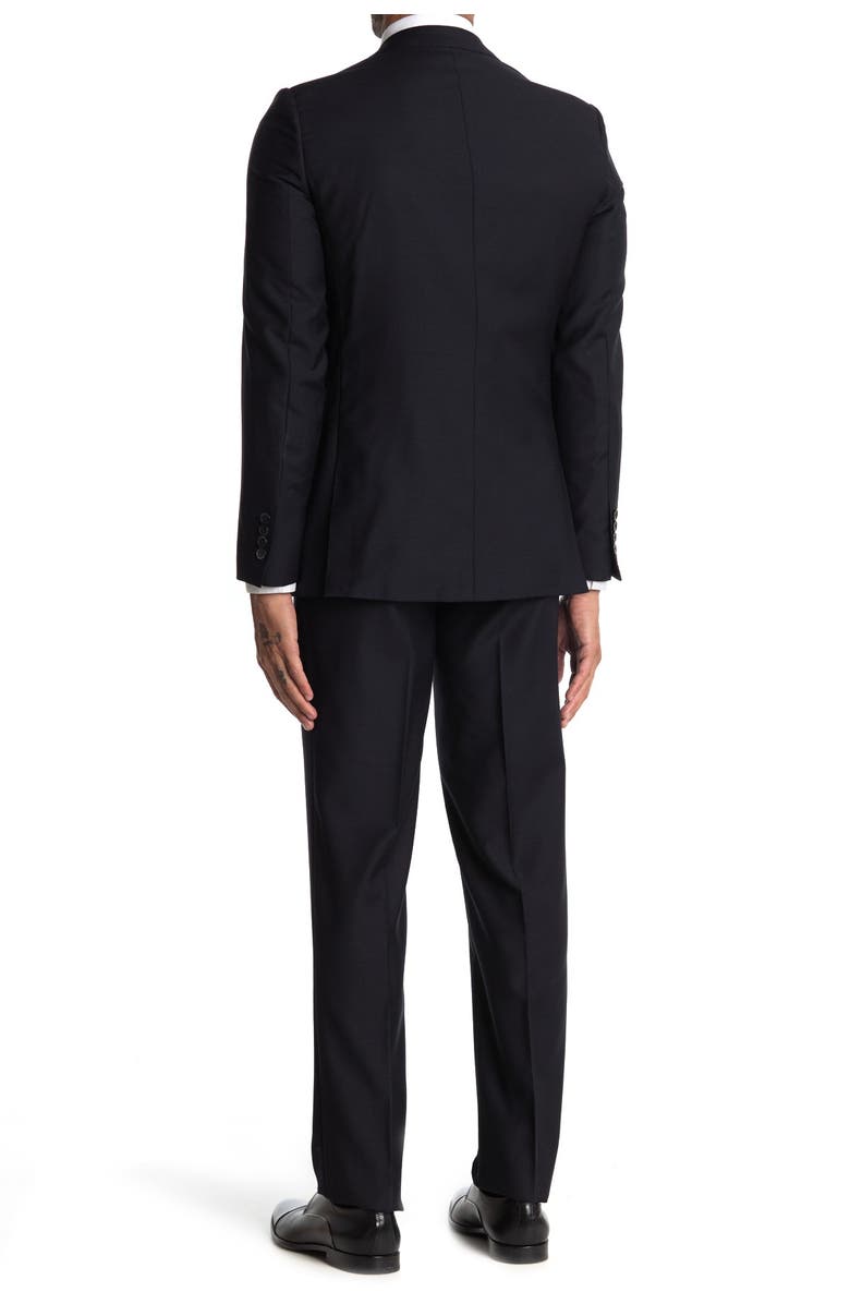 ZANETTI Nevy Blue Slim Fit Notch Lapel Two-Button Wool Suit, Alternate, color,