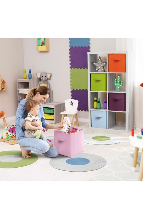 Sorbus 8-pack Foldable Storage Cube Bins In Deep Pastel