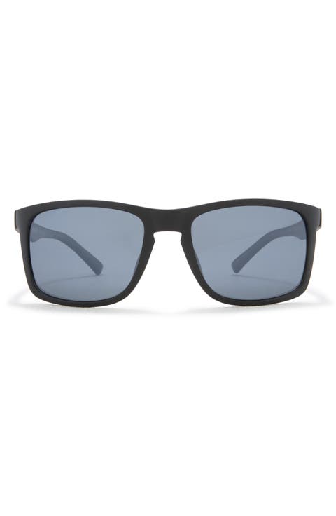 56mm Polarized Rectangular Sunglasses