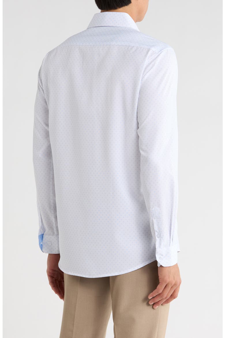 Slim Fit 4-Way Stretch Performance Dress Shirt, Alternate, color, WHITE