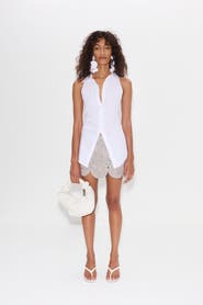 SIMONMILLER Solid Loch Sleeveless Poplin Button Up