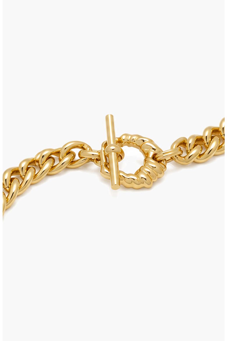 Coral Curb Chain Necklace in Gold, Alternate, color, Gold