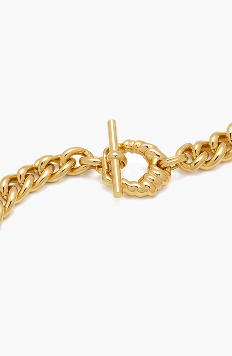 YOJ Coral Curb Chain Necklace in Gold, Alternate, color, Gold