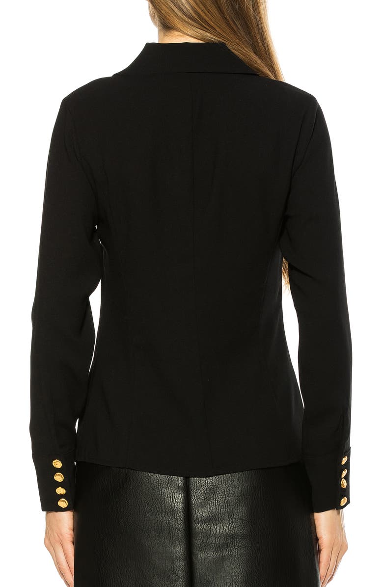 Alexia Admor Leland Button-Up Shirt, Alternate, color, Black