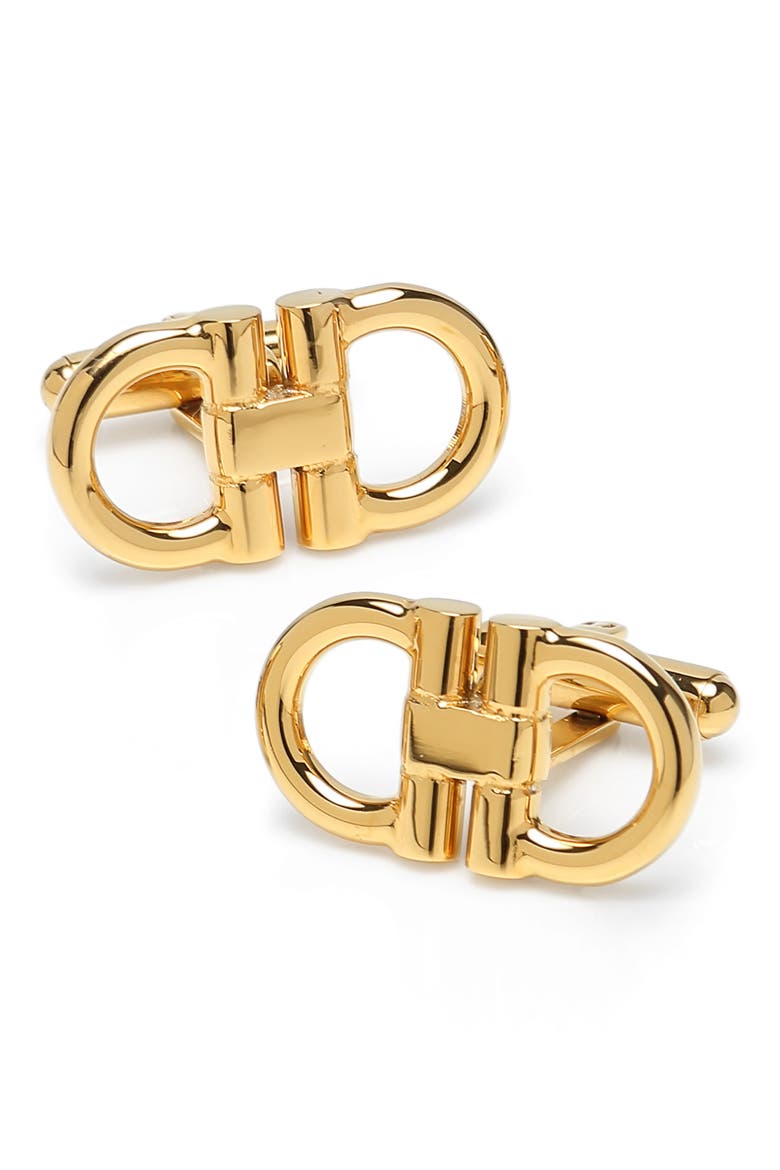Horse Bit Cuff Links, Main, color, GOLD