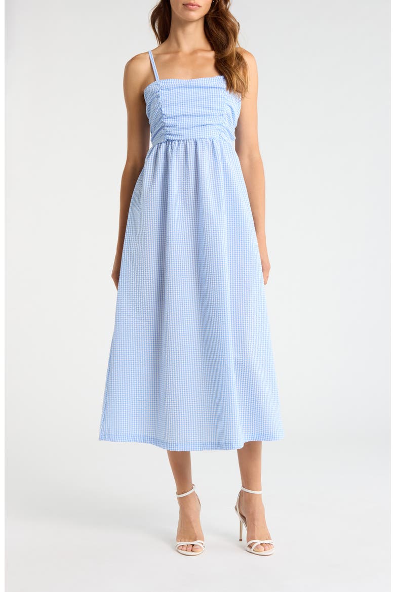Ashlynn Midi Dress, Main, color, BLUE/ WHITE