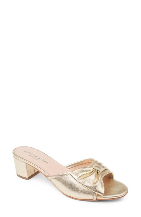 London Bow Block Heel Slide Sandal (Women)