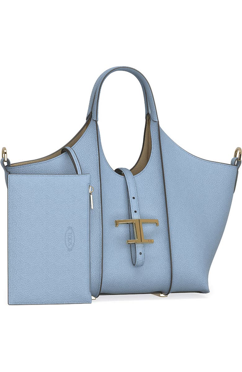Tod
s Mini T Timeless Leather Shopping Bag, Alternate, color, Carta Zucc. Chiaro
