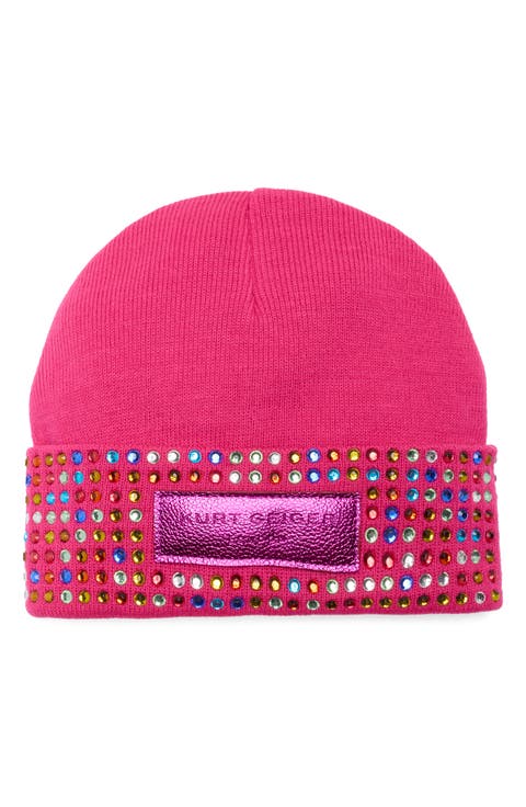 Logo Patch Crystal Cuff Beanie