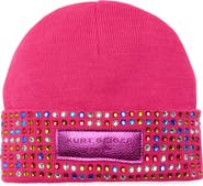 Kurt Geiger London Logo Patch Crystal Cuff Beanie