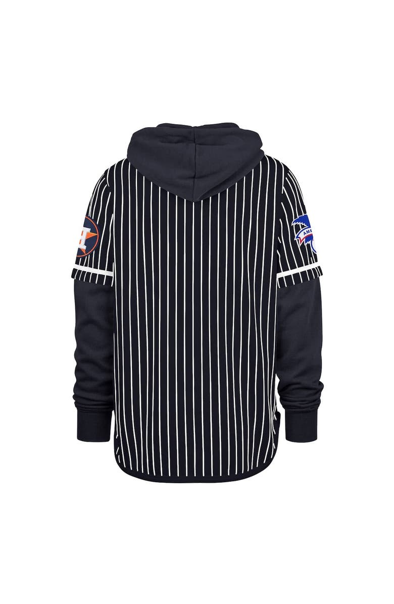 '47 Men's '47  Navy Houston Astros Pinstripe Double Header Pullover Hoodie, Alternate, color, Navy