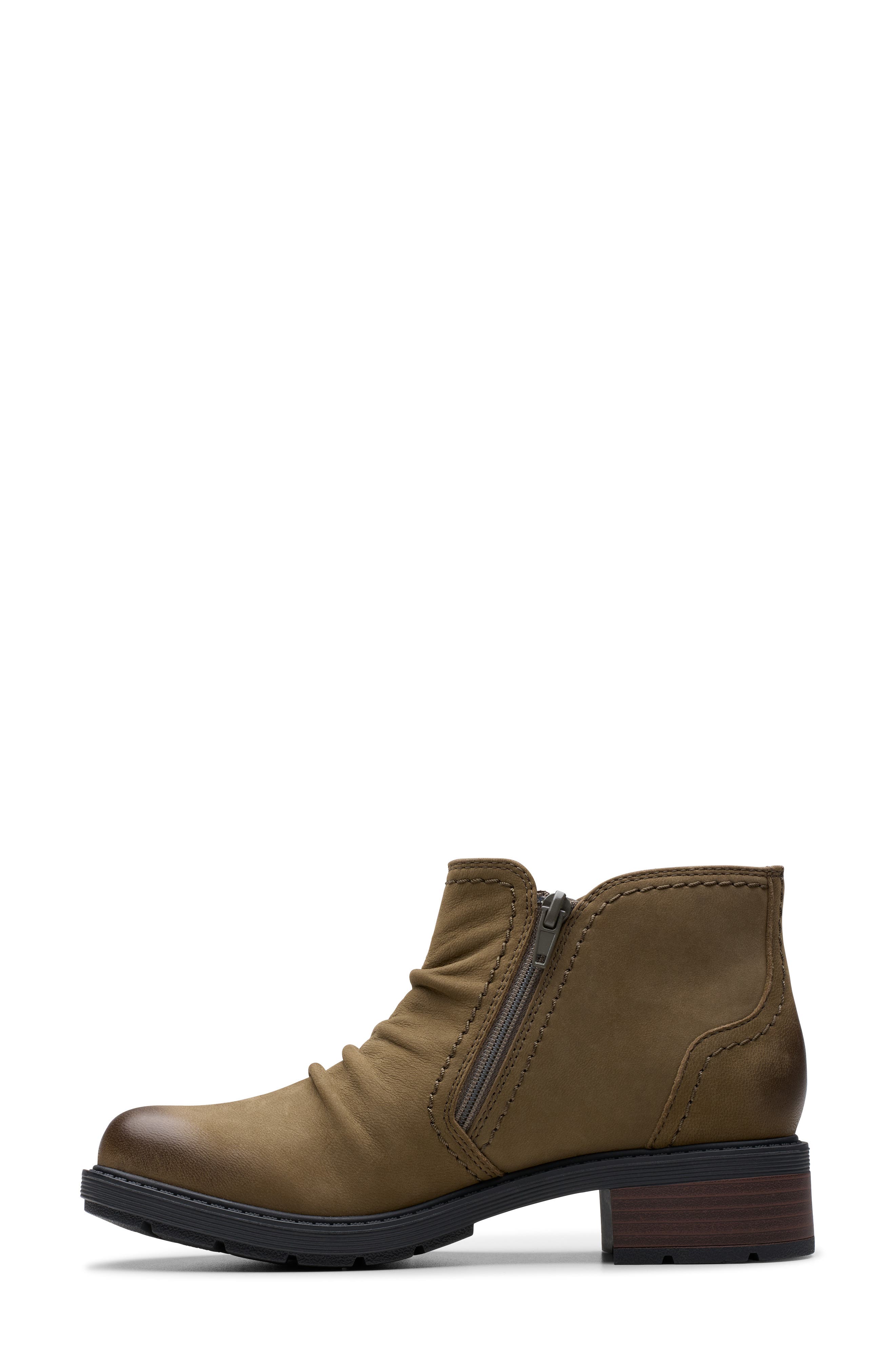 Clarks<sup>®</sup> Hearth Clara Ankle Boot, Alternate, color, Slate Nubuck