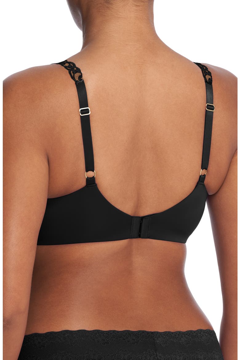Pure Luxe Underwire T-Shirt Bra, Alternate, color, BLACK/BUFF