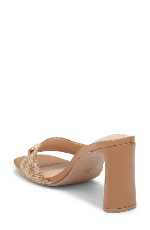 Wild Diva Lounge Viera Block Heel Bit Sandal In Brown