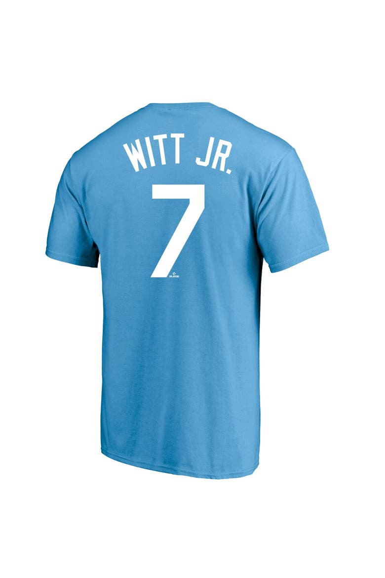 Men's Fanatics Bobby Witt Jr. Royal Kansas City Royals Big & Tall Name & Number T-Shirt, Alternate, color, Light Blue
