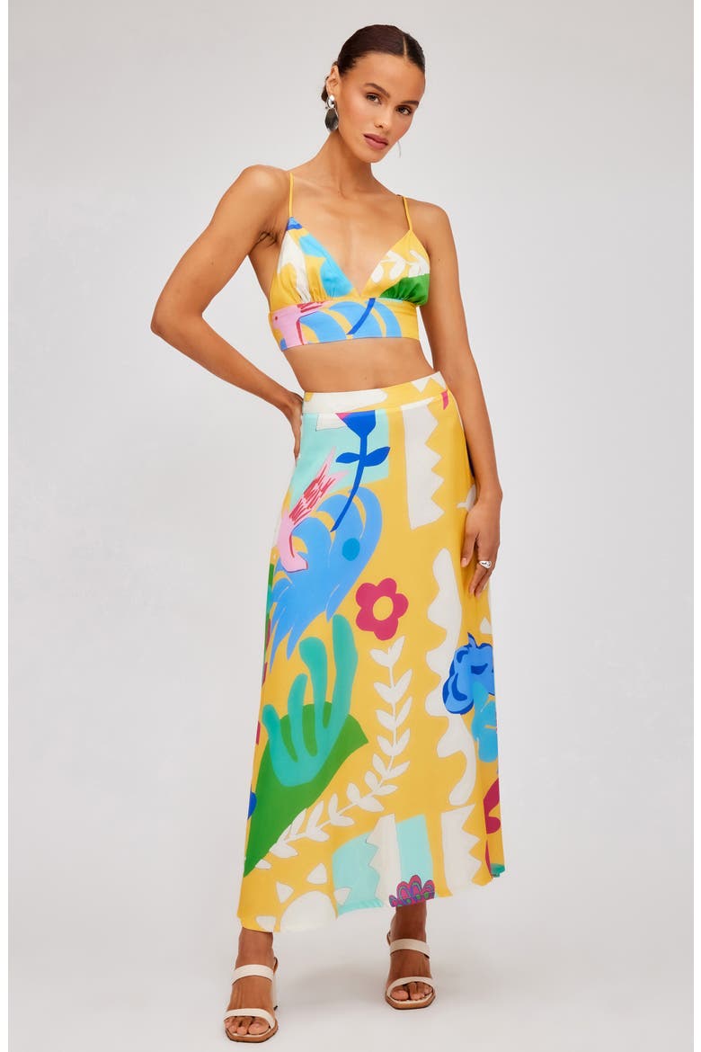 Lexi Printed Maxi Skirt, Alternate, color, YELLOW PRINT