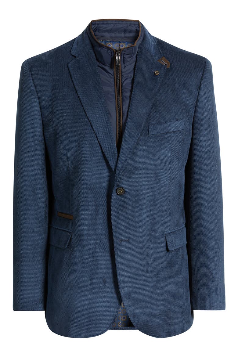 Harding Bib Sport Coat, Main, color, NAVY PLUSH