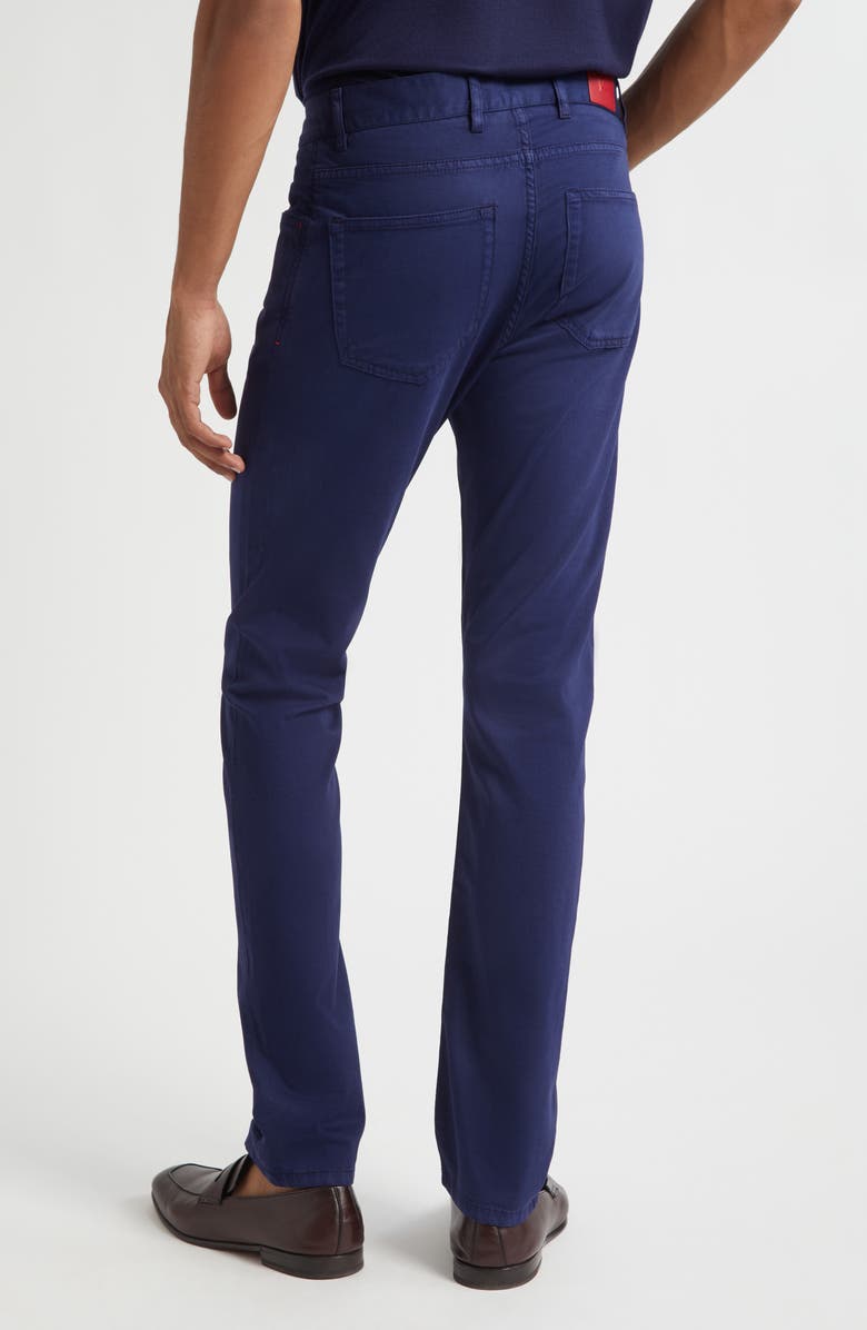 ISAIA Five-Pocket Stretch Cotton & Cashmere Pants, Alternate, color, Blue