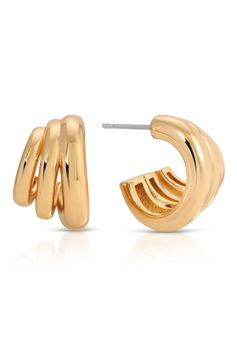Rooted Vines Small Hoop Earrings, Alternate, color, GOLD