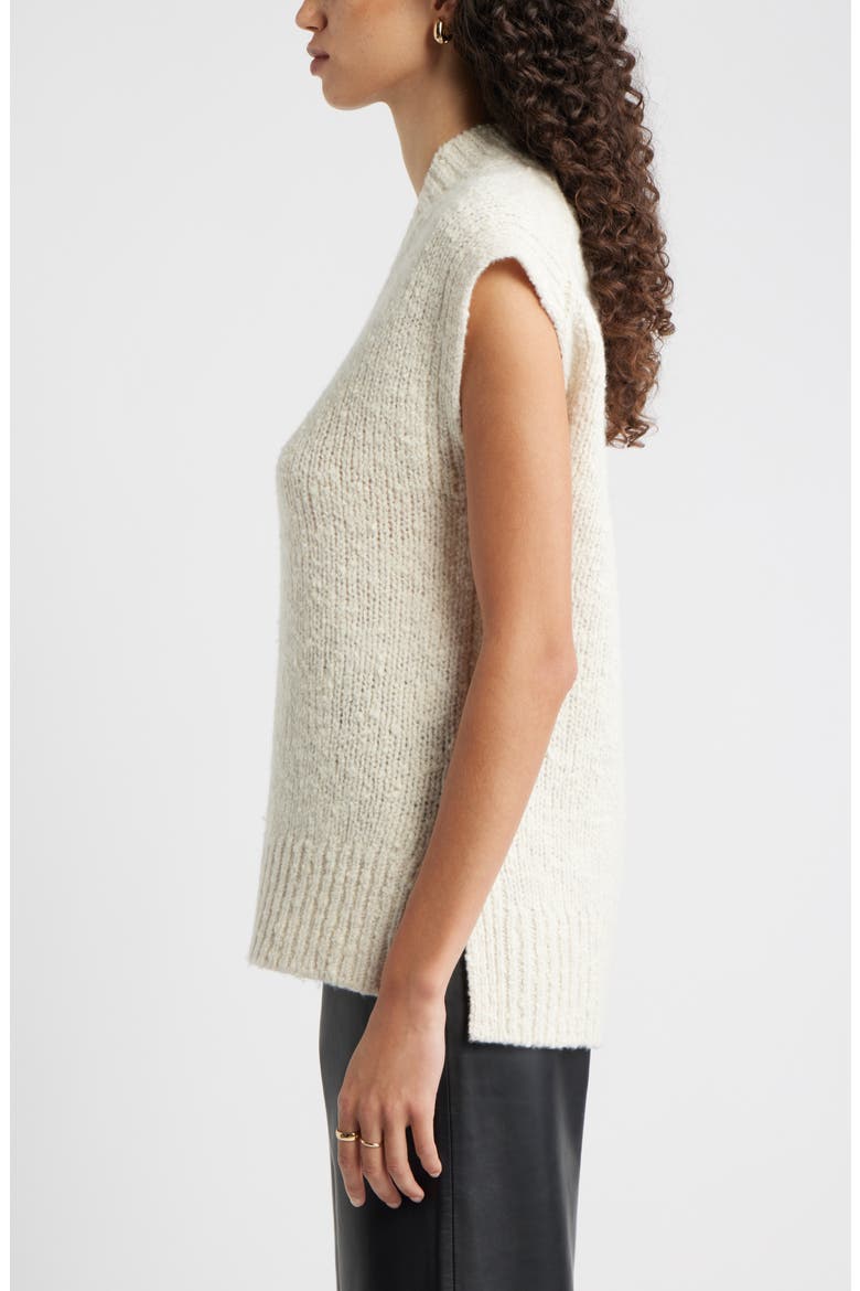 Merino Wool Blend V-Neck Sweater Vest, Alternate, color, IVORY MARL