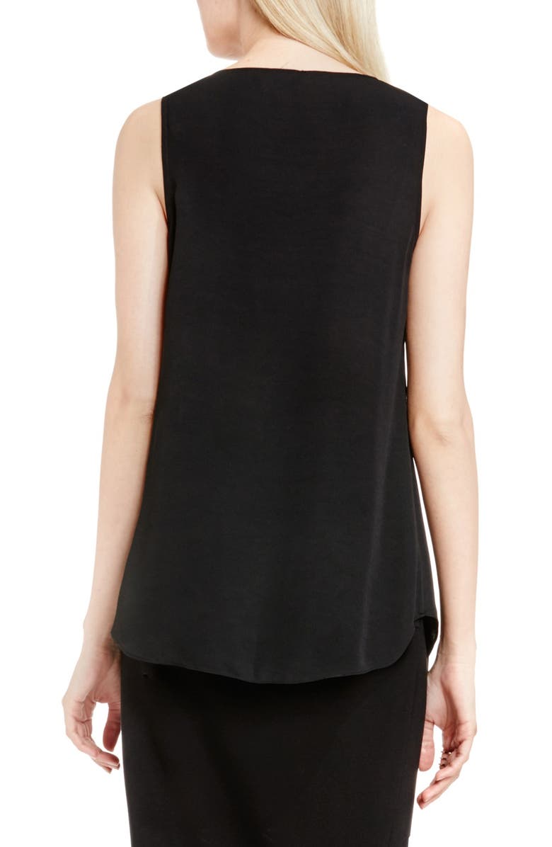 Vince Camuto Drape Front V-Neck Sleeveless Blouse, Alternate, color, 