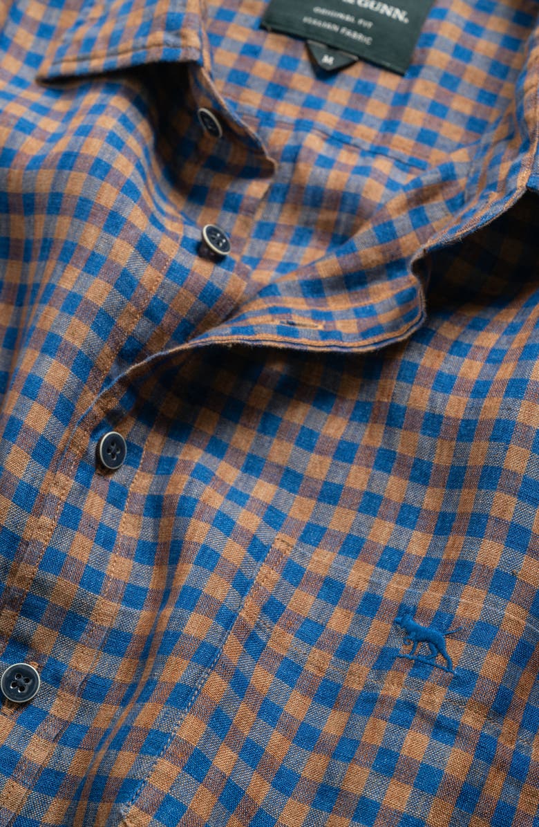 Rodd & Gunn White Pine Avenue Check Linen Button-Up Shirt, Alternate, color,