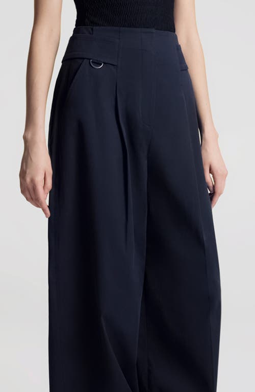 A.l.c . Elliot Hollywood Waist Stretch Cotton Pants In Blue