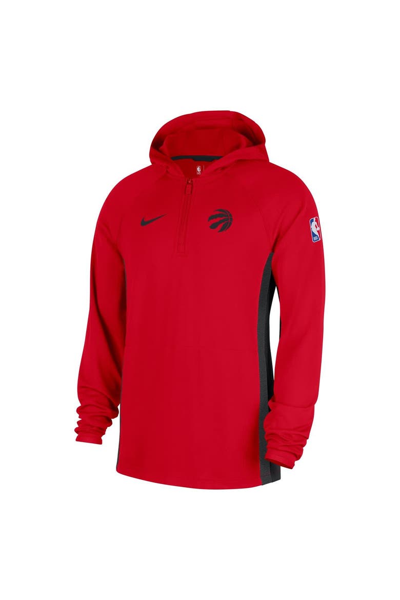 Men's Nike  Red Toronto Raptors Authentic On Court Zone Quarter-Zip Dri-FIT Hoodie Jacket, Alternate, color, Red