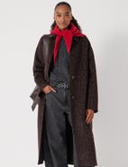 Hush Edie Pure Wool Leopard Double Faced Coat