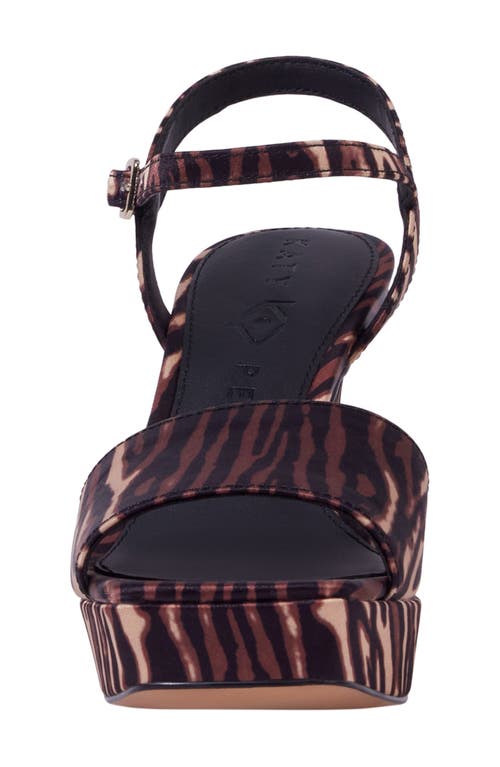 Katy Perry The Square Ankle Strap Platform Sandal In Brown