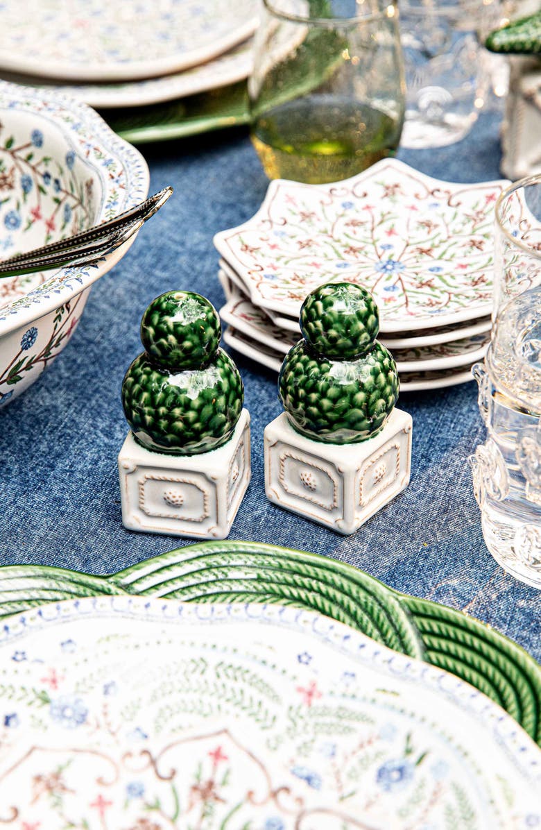 Juliska Berry & Thread Topiary Salt & Pepper Shakers Set, Alternate, color, Green Multi