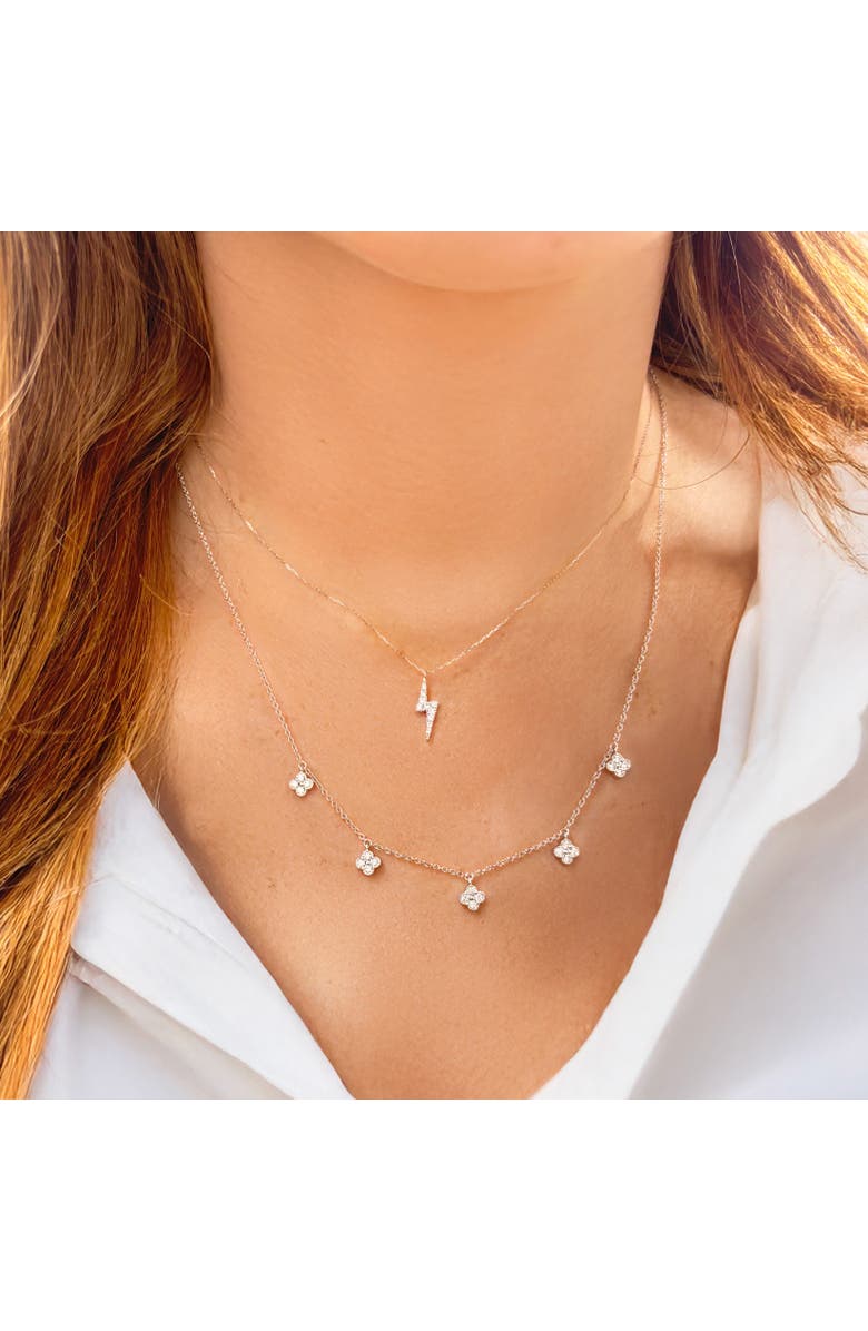 The Lovery Fine Jewelry Diamond Lightning Bolt Necklace, Alternate, color, 