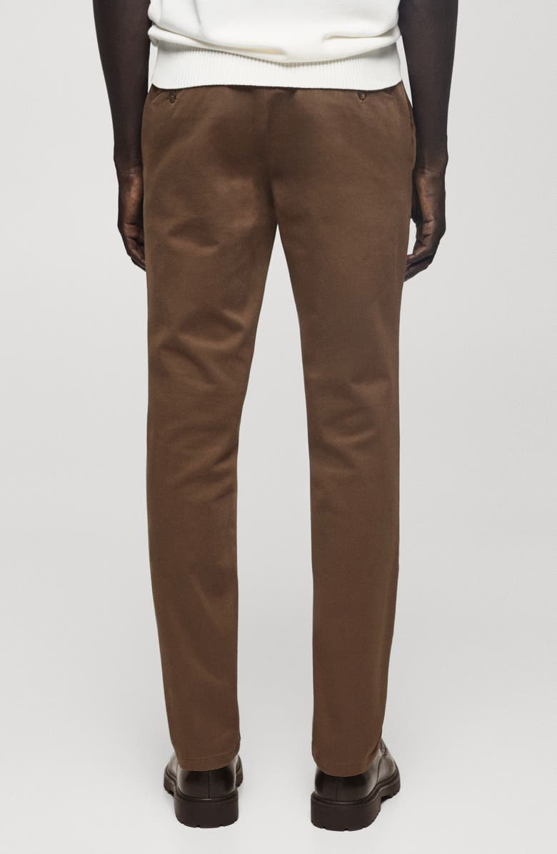 MANGO Serge Slim Fit Chino Pants, Alternate, color, Brown