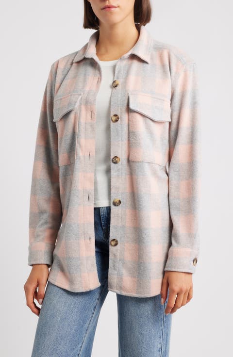 Taelyn Buffalo Plaid Oversize Button-Up Shirt