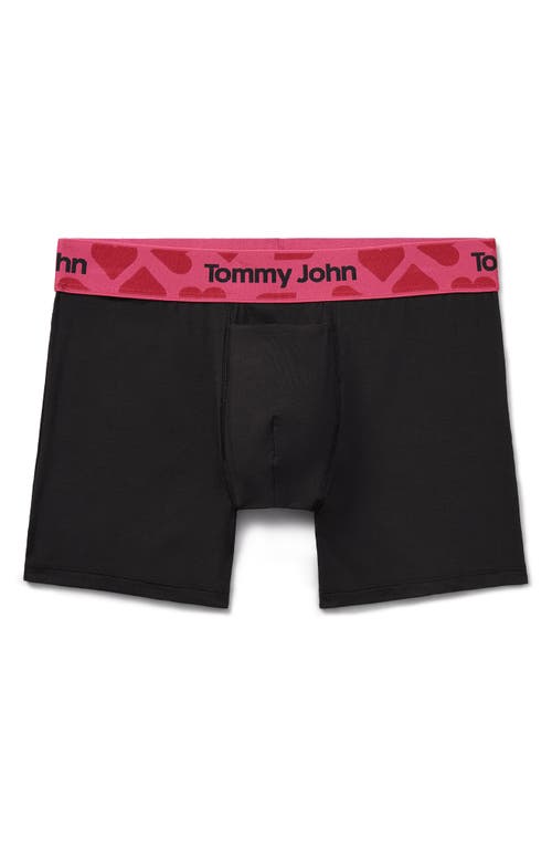 Tommy John Second Skin Boxer Briefs In Black/heart
