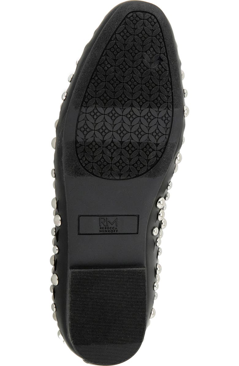 Rebecca Minkoff Delta Studded Flat, Alternate, color, Black