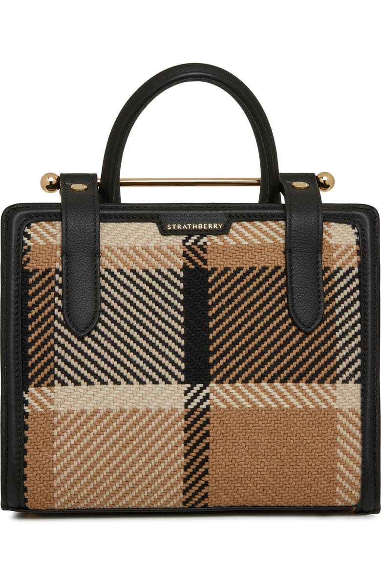 Strathberry Mini Tartan Top Handle Tote, Alternate, color,