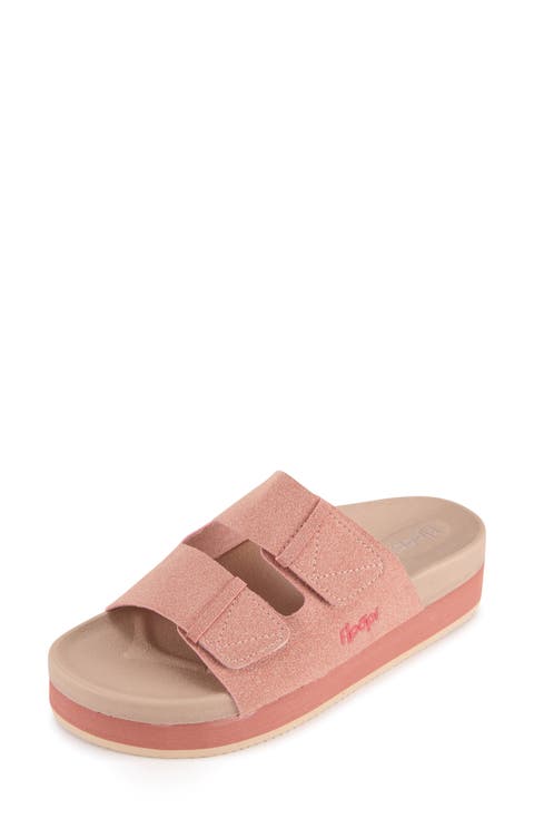 Double Strap Platform Slide Sandal (Women)