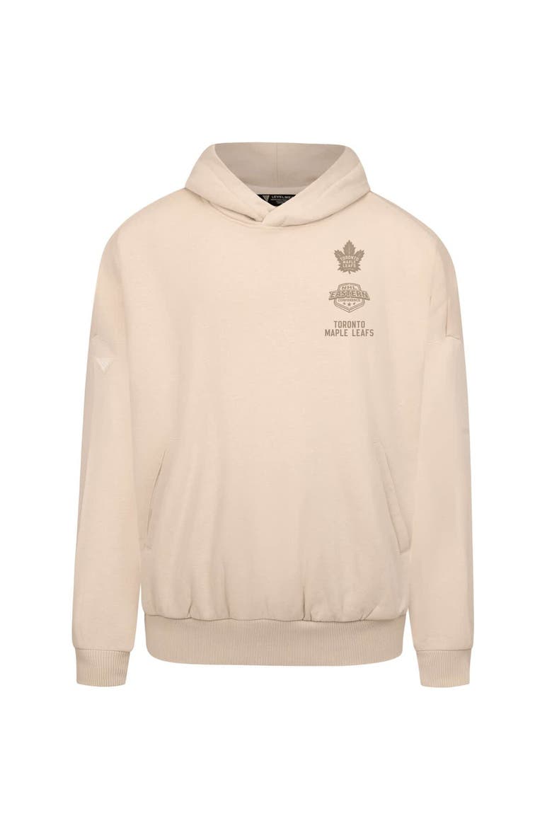 Men's Levelwear Cream Toronto Maple Leafs Contact Stamp Pullover Hoodie, Alternate, color, Cream
