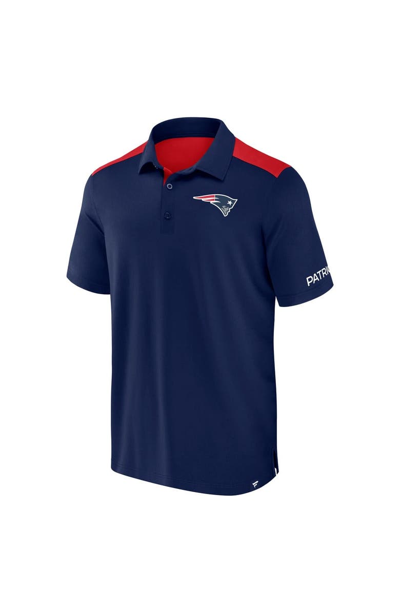 FANATICS Men's Fanatics Navy/Red New England Patriots Colorblock Polo, Alternate, color, Navy
