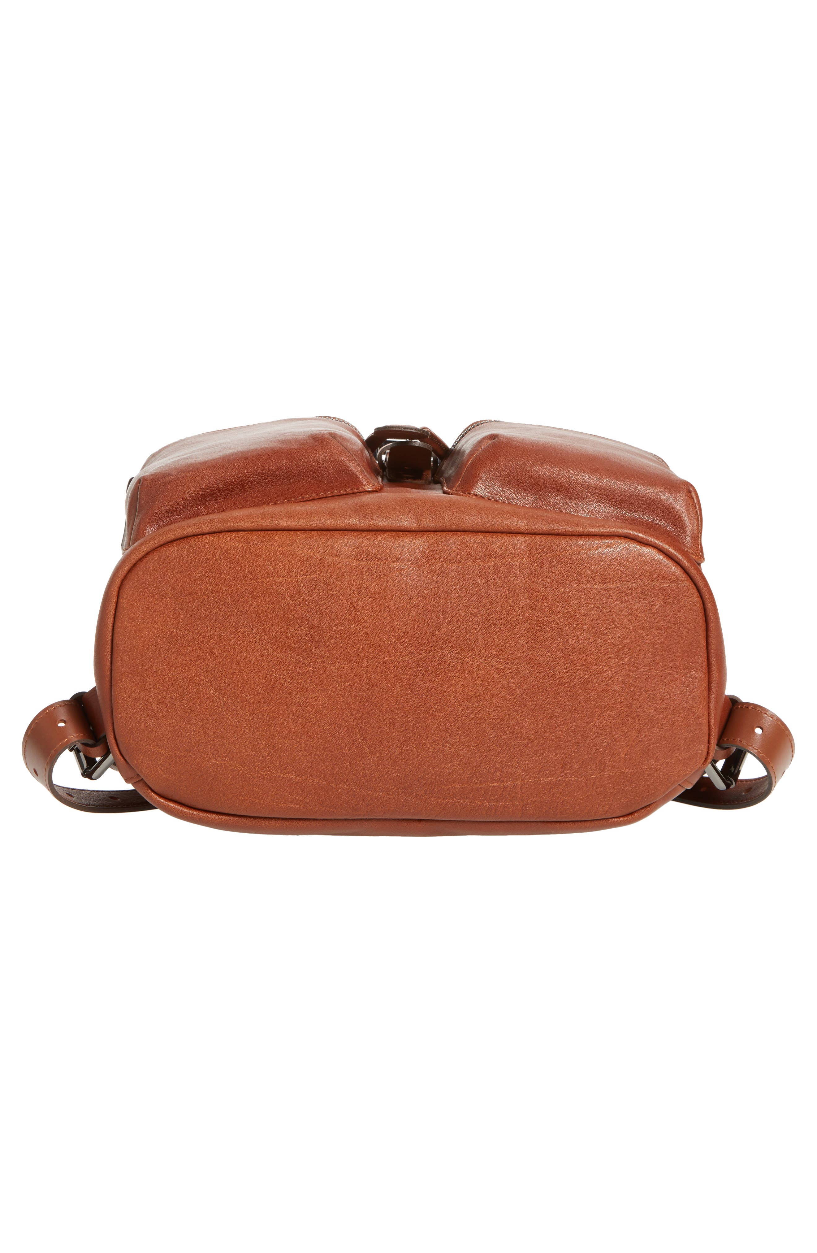 Longchamp Medium 3D Leather Backpack, Alternate, color, Cognac