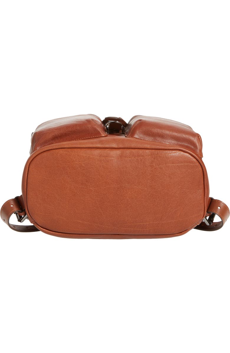 Longchamp Medium 3D Leather Backpack, Alternate, color, Cognac