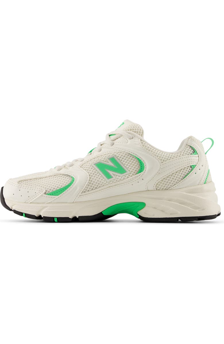New Balance Gender Inclusive 530 Sneaker, Alternate, color, Sea Salt/ Lime Leaf