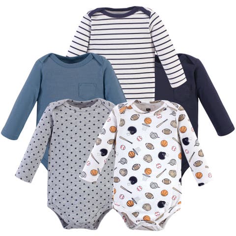 Soft Cotton Long-Sleeve Infant Bodysuit Bundle (5-Count) (Baby)