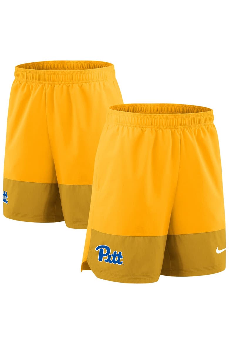 Men's Nike Gold Pitt Panthers 2025 Sideline Performance Shorts, Main, color, Gold